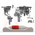  World Map Wall Sticker